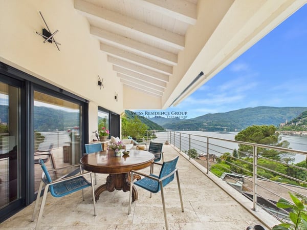 Prestigiosa villa moderna con Spa privata e vista lago a Brusino Arsizio 14