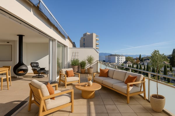 Exclusivité - Superbe duplex inversé en attique 5