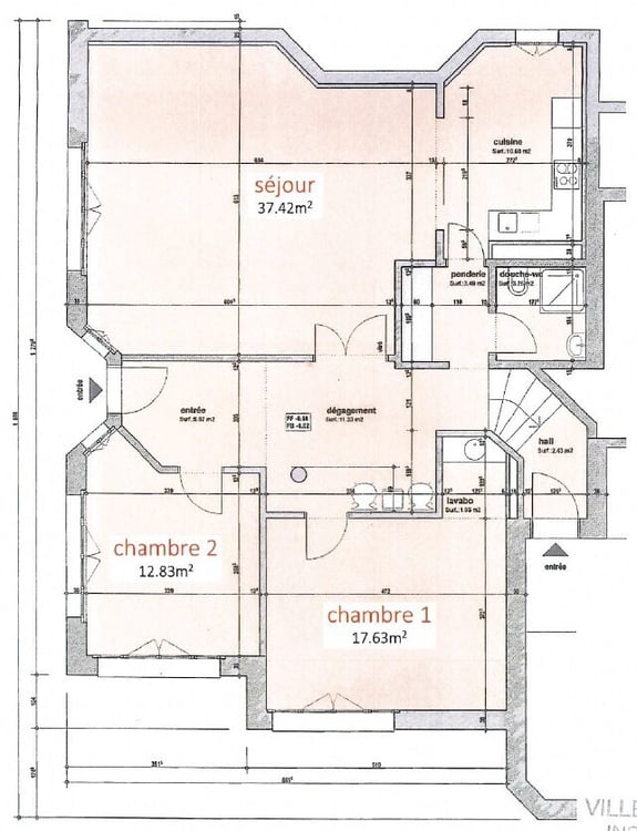 3.5 pièces au rez-de-chaussée 8