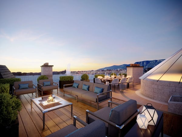 Exceptionnel logement meublé avec terrasse rooftop et services hôteliers - Genève vue lac 1