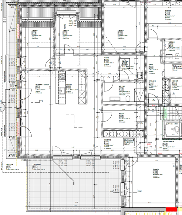 Erstbezug moderne 4.5-Zimmer-Wohnung in Bachs 6