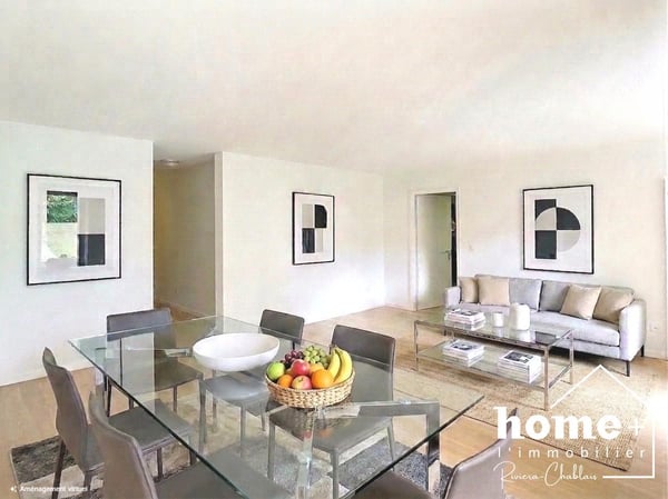 Appartement de 2,5 pièces en rez-de-jardin avec grande terrasse 2
