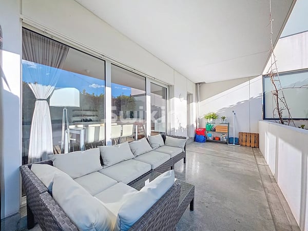 Superbe 5 pièces rez de jardin immeuble Minergie Vieusseux 12