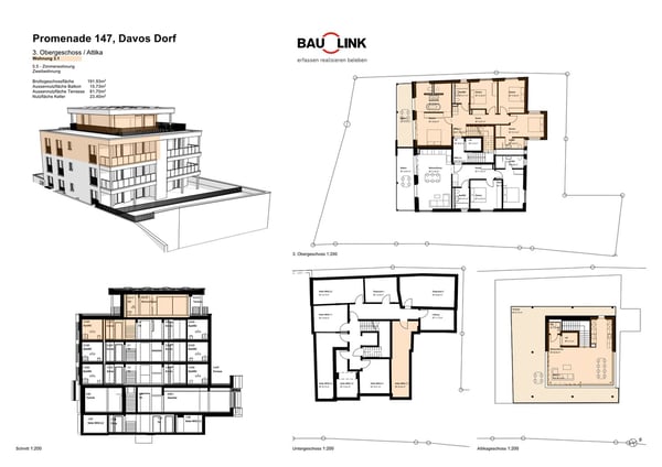 Neubau Casa PARSENN, 1.5 Zimmer Maisonette-Attikawohnung 4