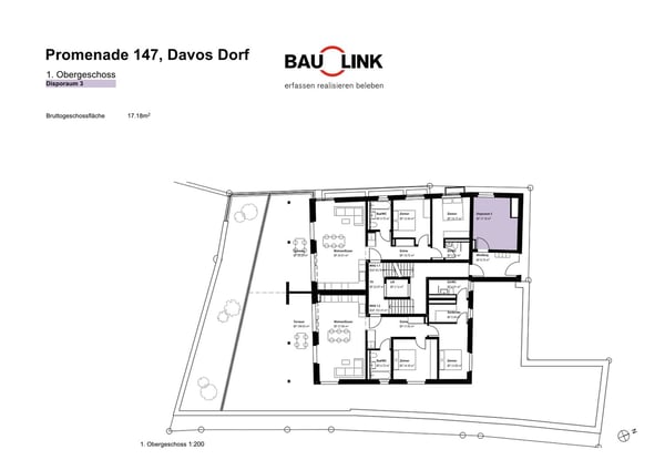 Neubau Casa PARSENN, Gewerbe und Disponibelräume 6