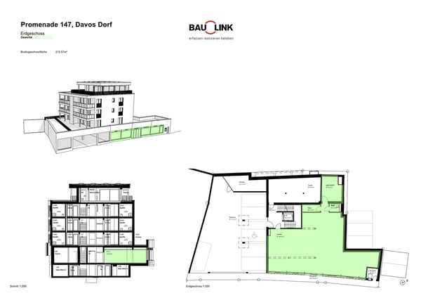 Neubau Casa PARSENN, Gewerbe und Disponibelräume 4
