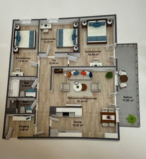 Zentrale 1.5-Zimmer-Wohnung mit Balkon in Lyss 10