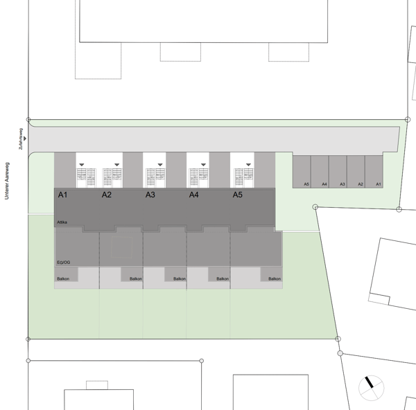 Neubau Reihenhaus Lyss - Überbauung Unterer Aareweg 3