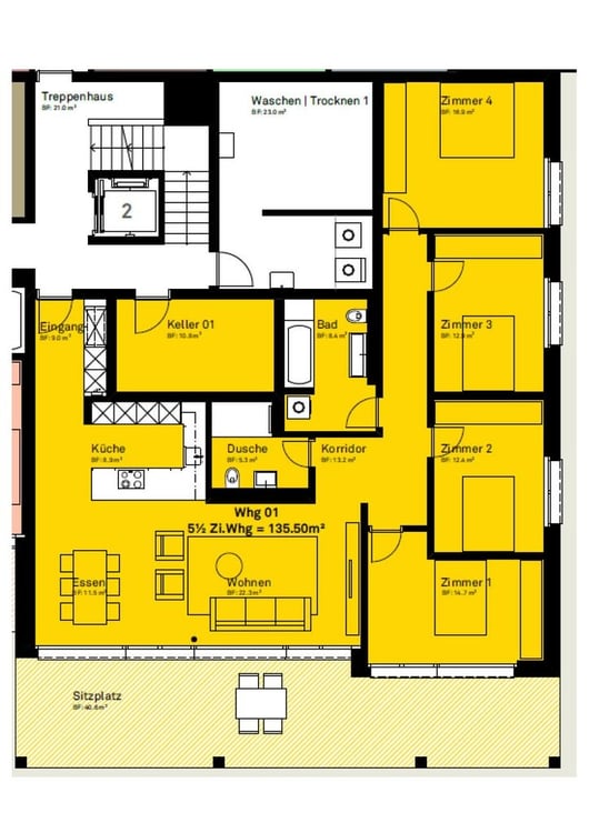Moderne 1.5 Zimmer-Wohnung in Zizers zu vermieten! 9