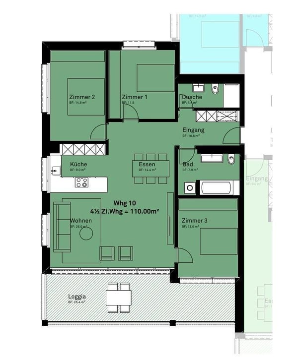 Wunderschöne 4.5 Zimmer-Wohnung in Zizers zu vermieten! 7