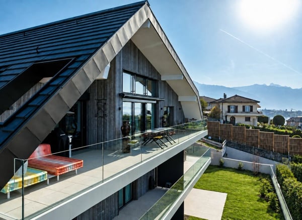 Attique neuf contemporain avec une magnifique vue lac & montagnes - Belle hauteur sous plafond