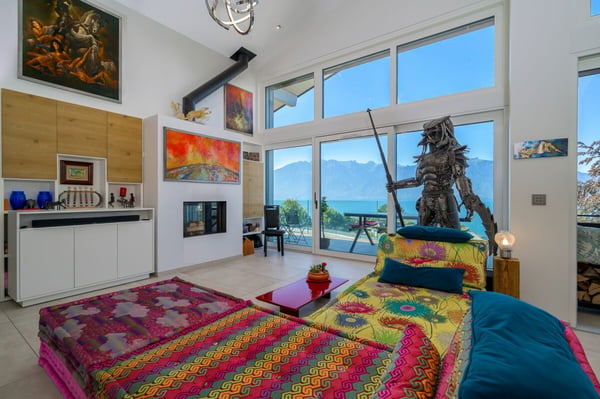 Attique neuf contemporain avec une magnifique vue lac & montagnes - Belle hauteur sous plafond 7