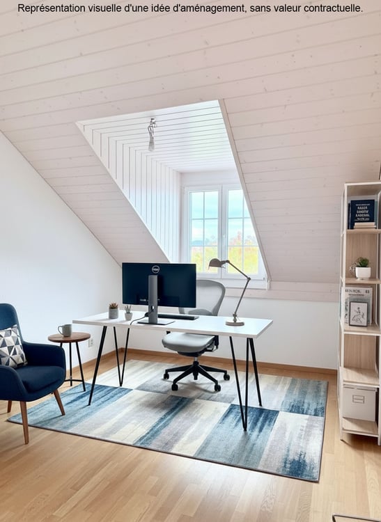 Appartement 1.5 pièces lumineux à Aclens, proche de Lausanne et Morges 3