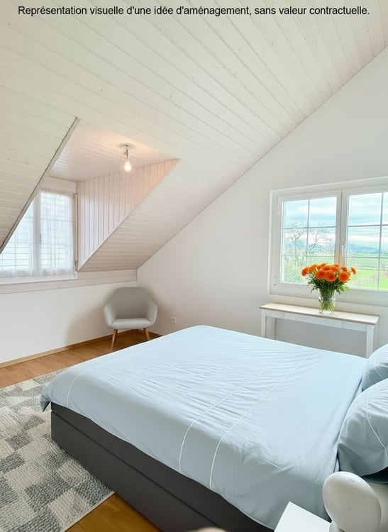 Appartement 1.5 pièces lumineux à Aclens, proche de Lausanne et Morges 6