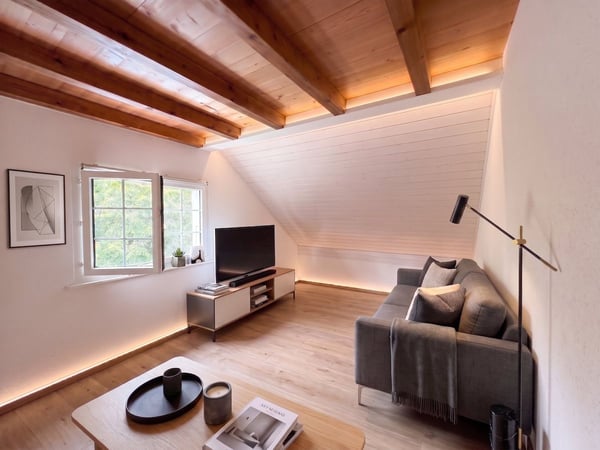 Appartement lumineux avec galerie aménagée en duplex et vue dégagée sur les montagnes - La Rippe 6