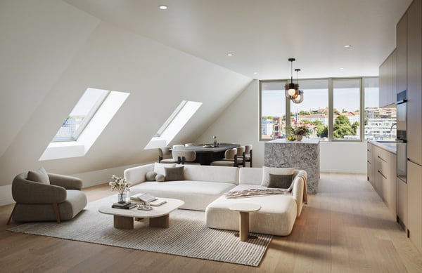 Über den Dächern der Stadt: Stilvolle Wohnung mit Outdoor-Lounge