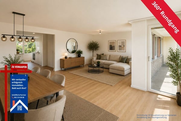 Kernsanierte 4½-Zimmer-Etagenwohnung mit grossem Balkon
