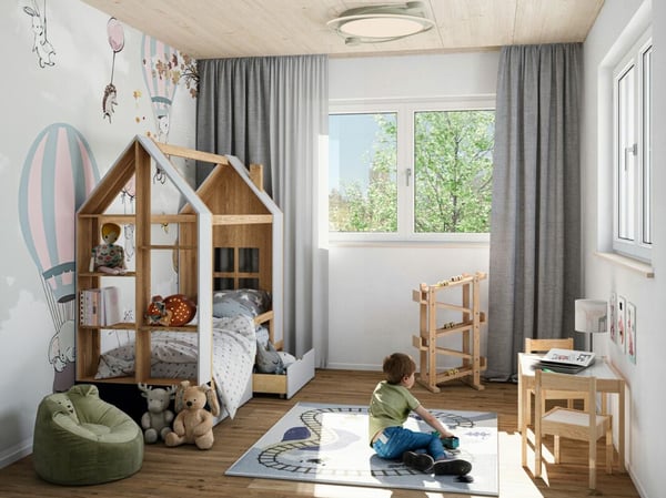 Neubau: 5½-Zimmer-Doppelhaushälfte in ökologischer Holzbauweise 5