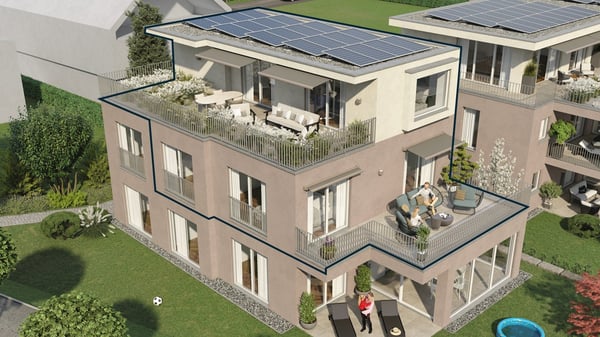 HELL UND MODERN AUF ZWEI GESCHOSSE UND MIT GROSSER TERRASSE WOHNEN / WOHNUNG BS7 1