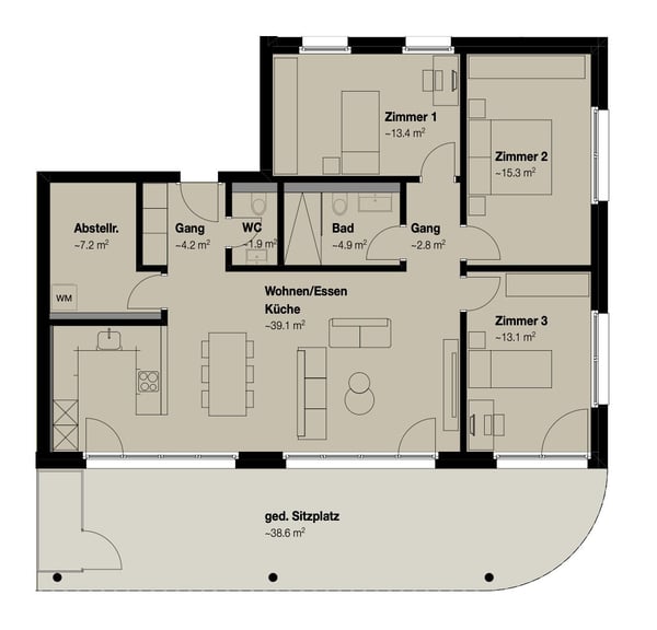 Charamante 1.5 Zimmer-Neubauwohnung 4