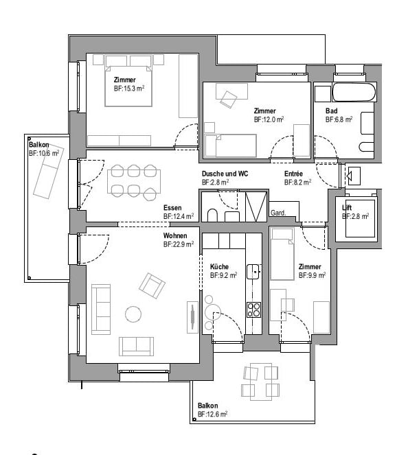 Erstvermietung nach Totalsanierung - 1.5 Zimmer-Wohnung 11