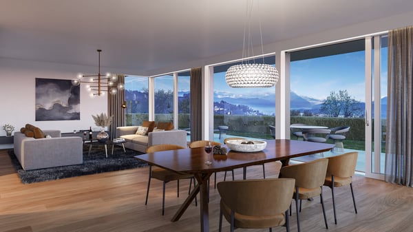 Städtisch, luxuriös Wohnen mit Aussicht und Garten 1