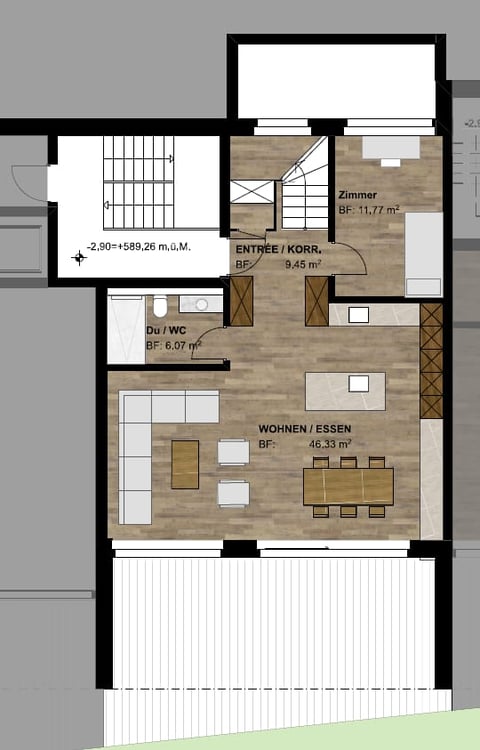 5.5-Zimmer-Maisonette mit Hauscharakter an privilegierter Sonnenlage 2