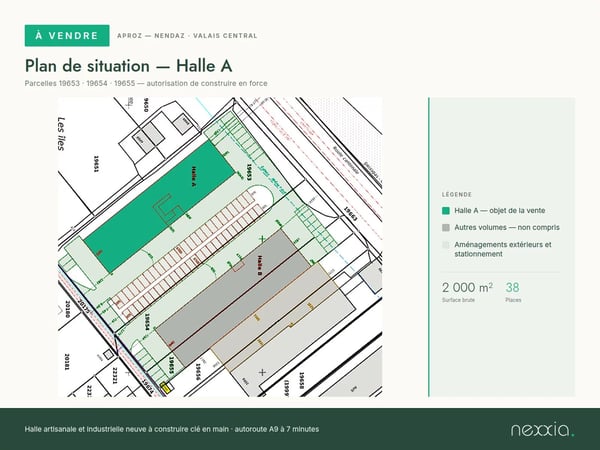 Halle artisanale et industrielle neuve 2 000 m² Aproz (Nendaz) 2