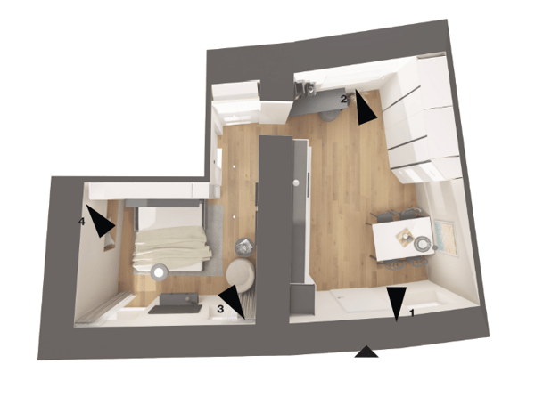 Moderno appartamento 1.5 locali a Mendrisio con balcone 5
