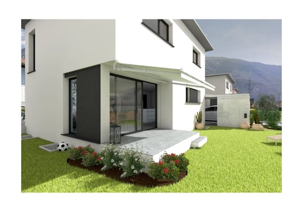 Moderna villa unifamiliare con giardino da costruire 2
