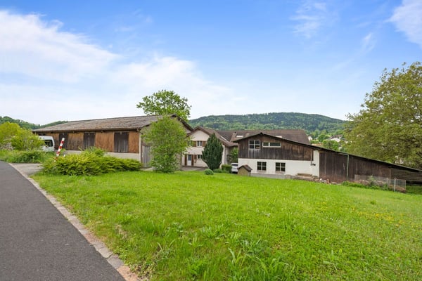 Geräumiges Familienhaus mit zwei zugebauten Wohnungen, diversen Hobby-, Einstell- und Lagermöglichkeiten inkl. Baulandparzelle 2