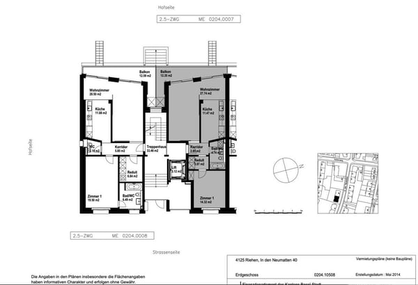 Helle 1.5-Zimmer Wohnung mit Aussicht in Riehen Mobiliert 5
