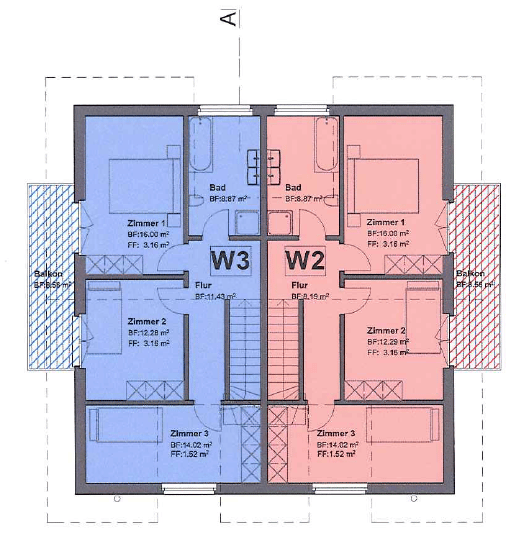 Grosszügige 4.5-Zimmer-Maisonette mit zwei Balkonen und Weitsicht an ruhiger Lage 12