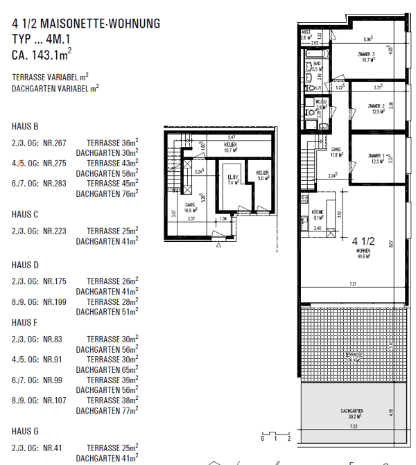 Grosszügige 4.5-Zimmer-Maisonette-Wohnung mit Terrasse und Dachgarten in Winterthur 14