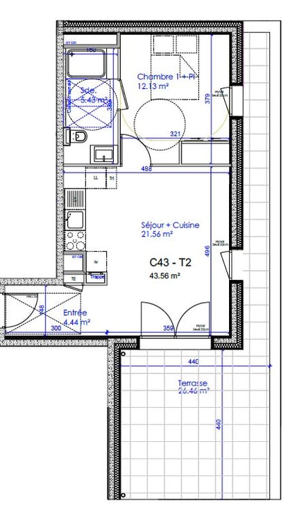 Appartement de type 2 en attique 8