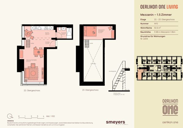 Moderne 1.5 Zimmer Mezzanine mit Panoramaweitsicht 7