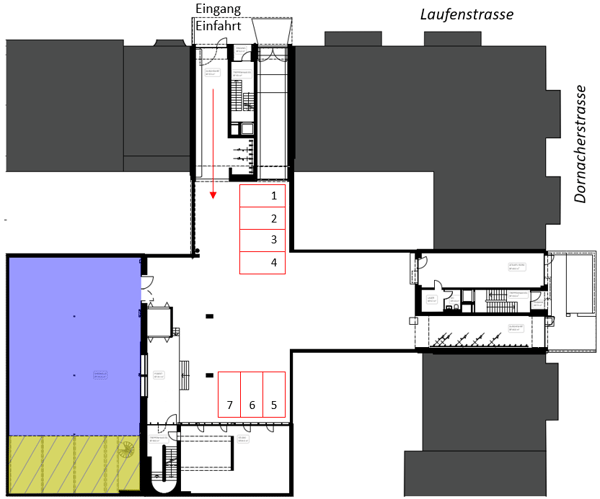 Vielseitige Gewerbefläche mit grosszügiger Shedhalle (340m²) und Büro (70m²) in Basel 6