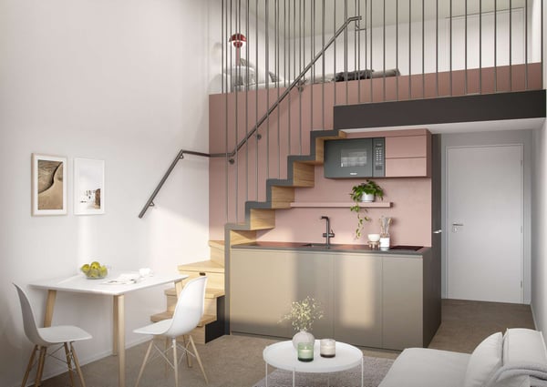 1 Zimmer Mezzanine im 22. OG 4