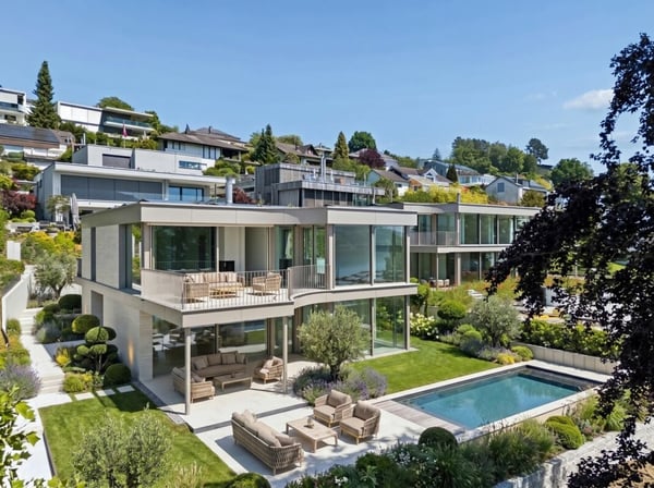 Exklusive Neubauvilla mit Pool und Seeblick