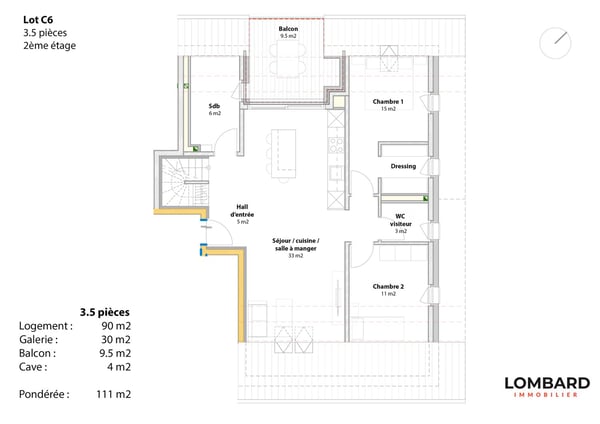 Appartement neuf de 3.5 pièces au 2ème étage 12
