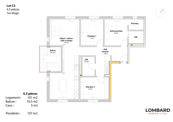 Appartement neuf de 4.5 pièces au 1er étage 8
