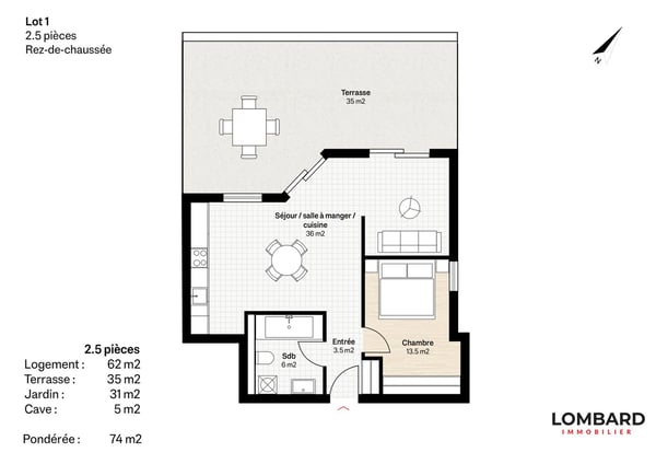 Appartement neuf de 2.5 pièces au rez-de-chaussée 6