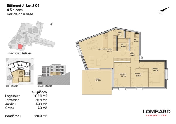 ***RÉSERVÉ*** Appartement de 4.5 pièces en rez-de-jardin 6