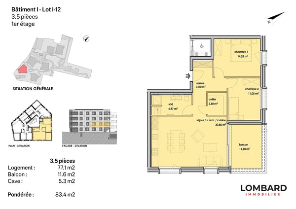 ***RÉSERVÉ*** Appartement de 3.5 pièces au 1er étage 6