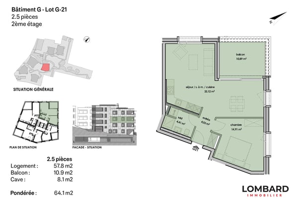 Appartement de 2.5 pièces au 2ème étage 6