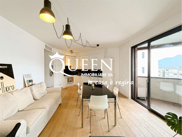 Lugano: appartamento 1.5 locali, 16 mq, luminoso, terrazza, vista aper 1