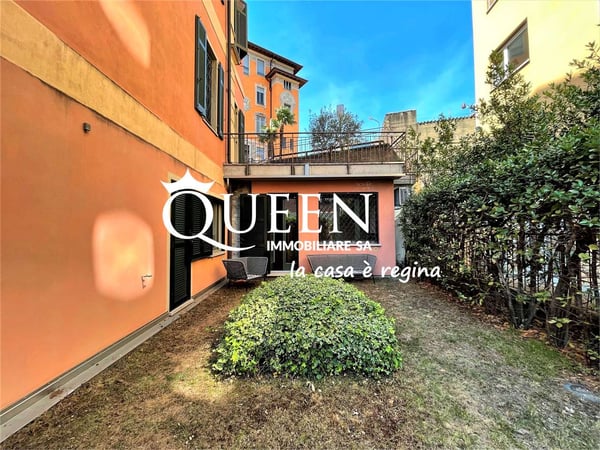 Lugano centro: appartamento 1 locali, 220 mq, giardino privato, portic 12