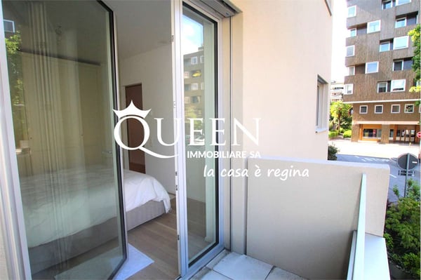 Lugano-Cassarate: luminoso appartamento 1.5 locali, 12 mq. con balcone 10