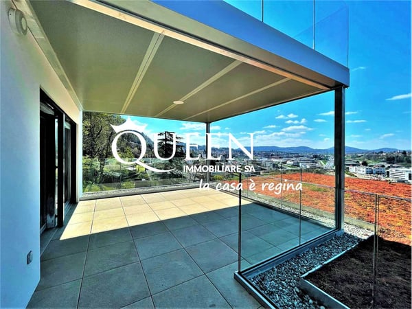 Mendrisio: attico 1.5 locali, 19 mq, nuovo, ampia terrazza panoramica 1