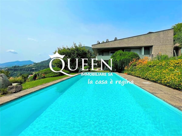 Morbio Superiore: villa bifamiliare 14.5 locali 485 mq, piscina e vist 1
